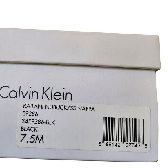 Calvin Klein Heels Womens 7.5 Black Open Toe Side Zip Stiletto Kailani Bootie - Picture 3 of 9